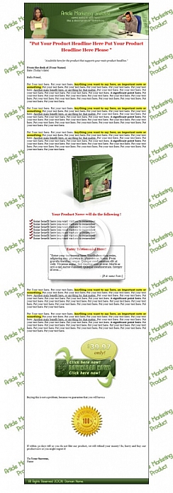Website Template w/Box Cover